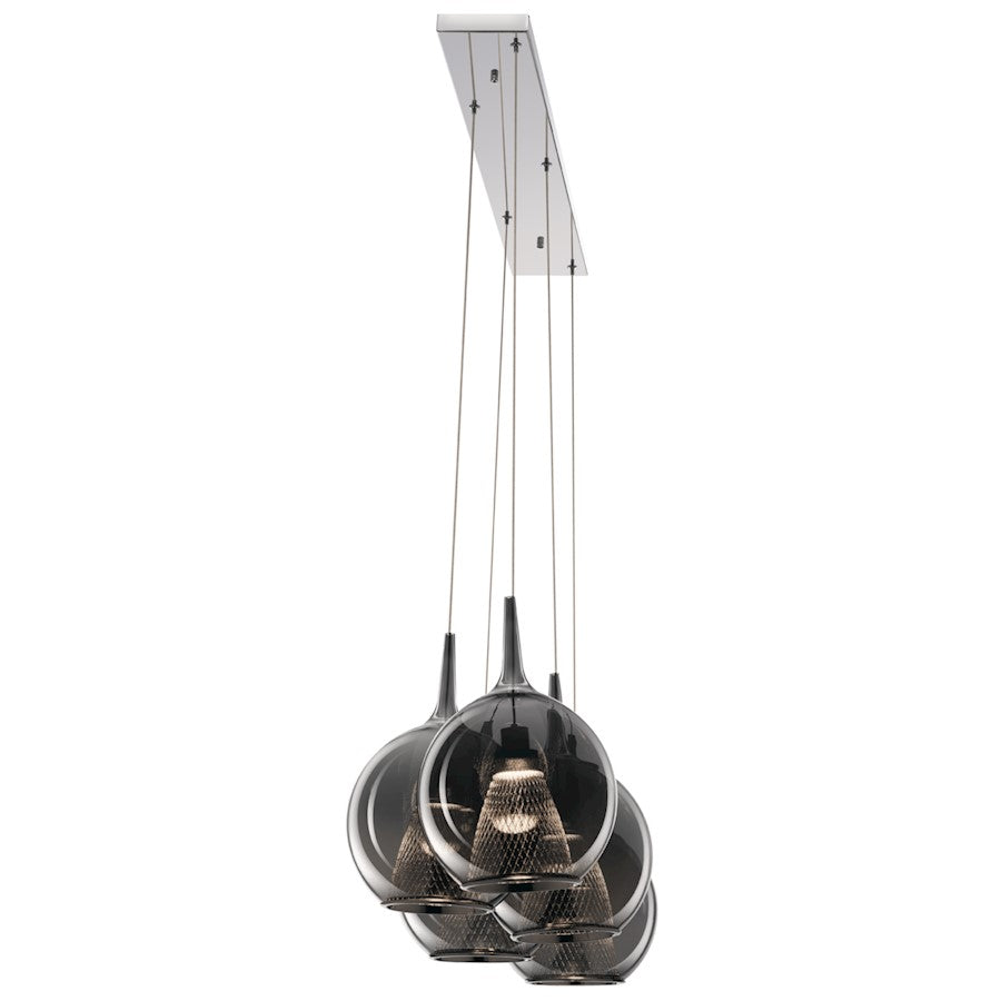 Zin Cluster Pendant, LED, Chrome