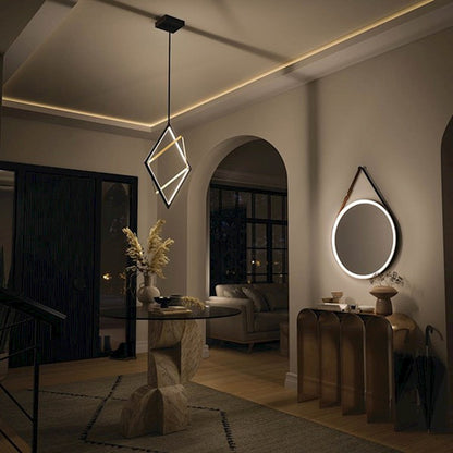 1 Light LED Pendant, Matte Black