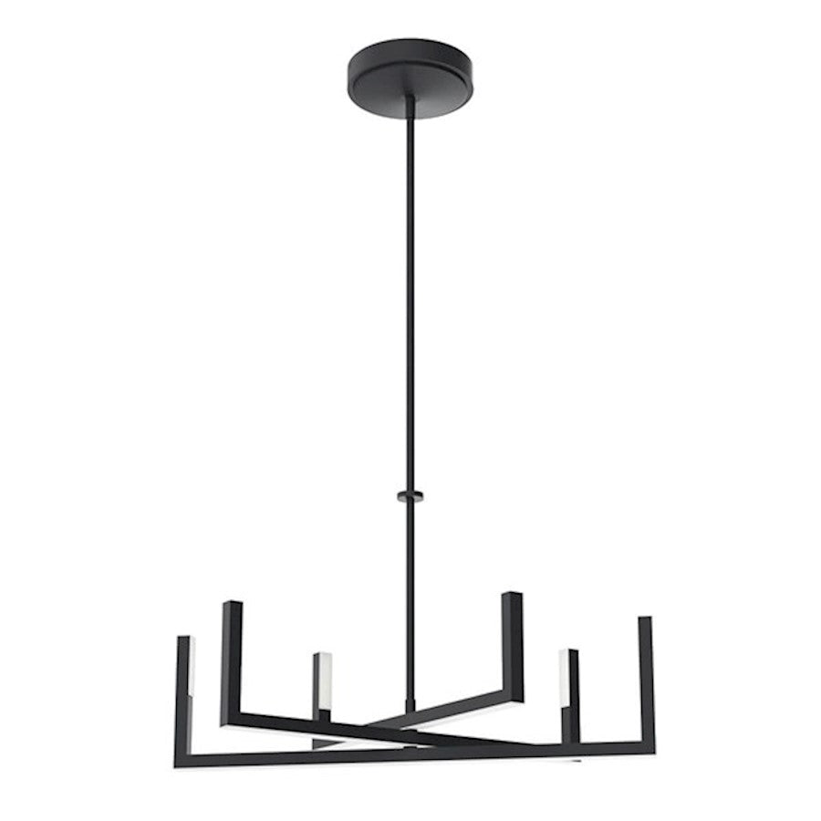 Kichler Priam 6 Light LED Chandelier, Matte Black - 84313MBK