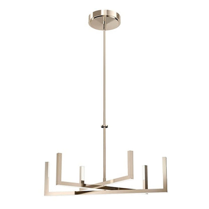 Kichler Priam 6 Light LED Chandelier, Polished Nickel - 84313PN