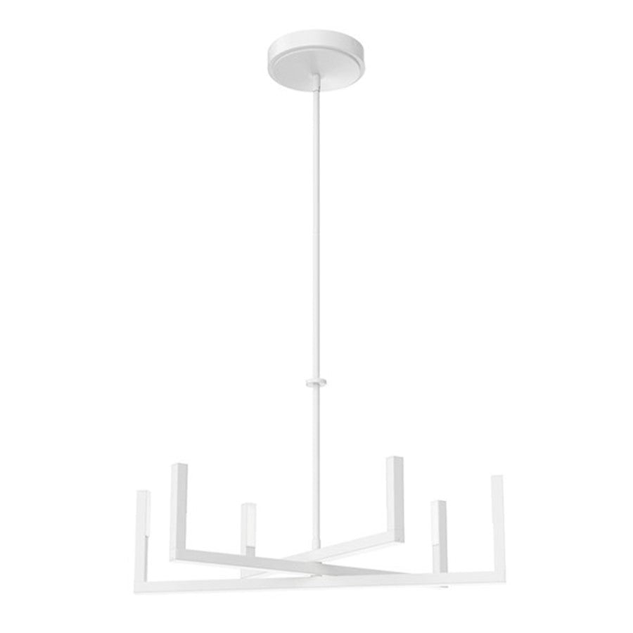 Kichler Priam 6 Light LED Chandelier, White - 84313WH