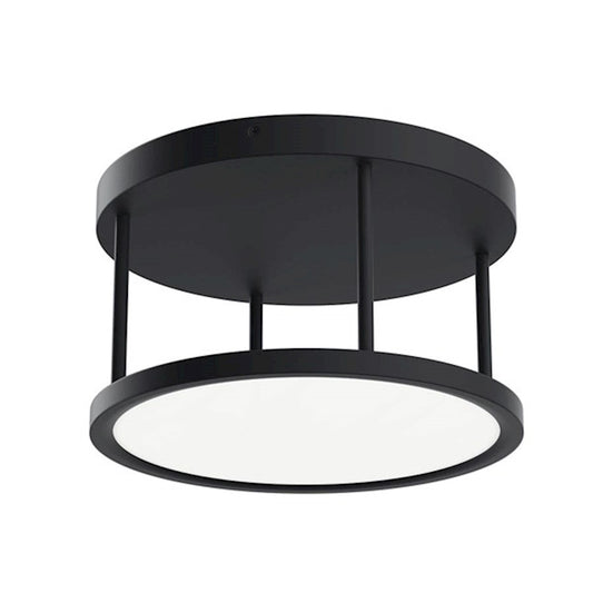 Kichler Lavi 1 Light Semi Flush Mount, Matte Black - 84319MBK