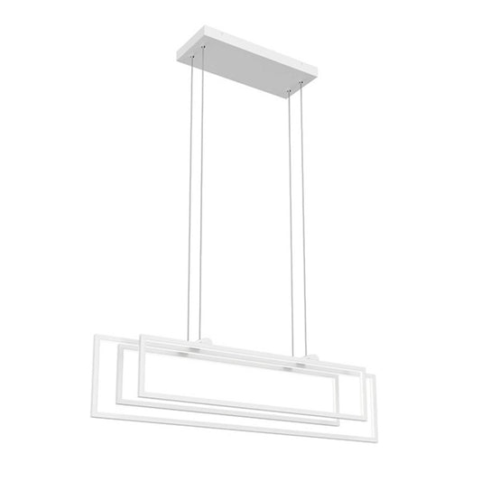 Kichler Jestin 3 Light Linear Chandelier, White - 84322WH