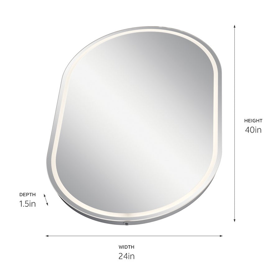 LED 24" Mirror, White