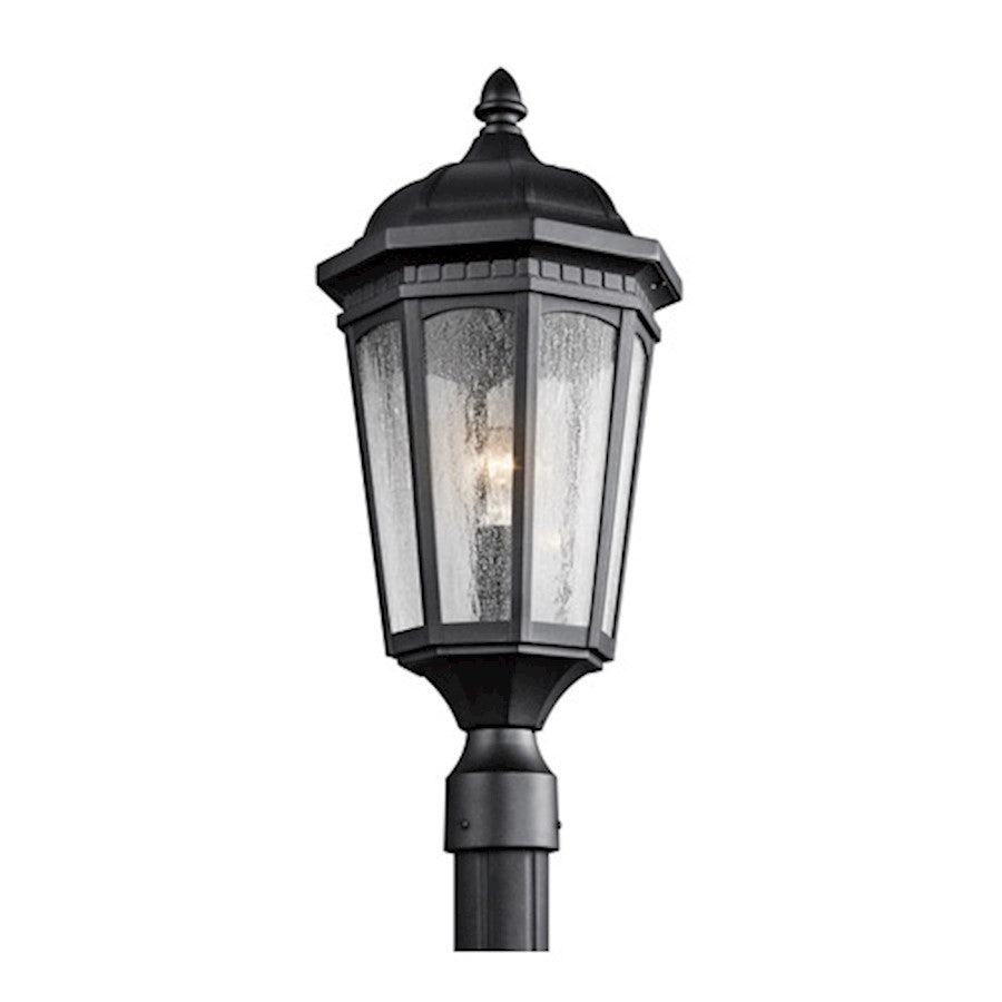 Kichler Courtyard 1 Light Outdoor Post Light, Textured Black - 9532BKT