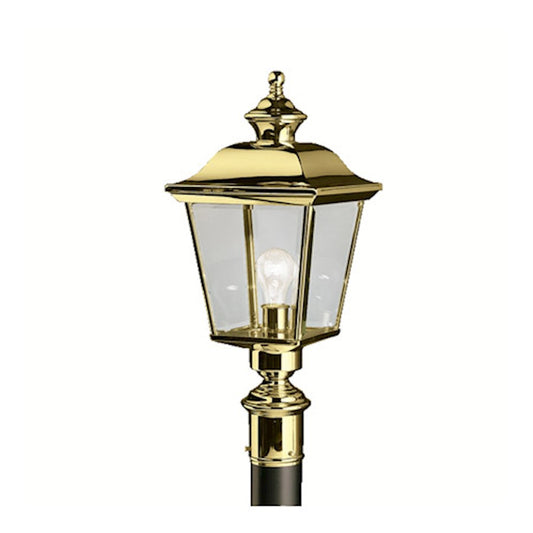 Kichler Bay Shore 1 Light Outdoor Post Light, Polished Brass - 9913PB