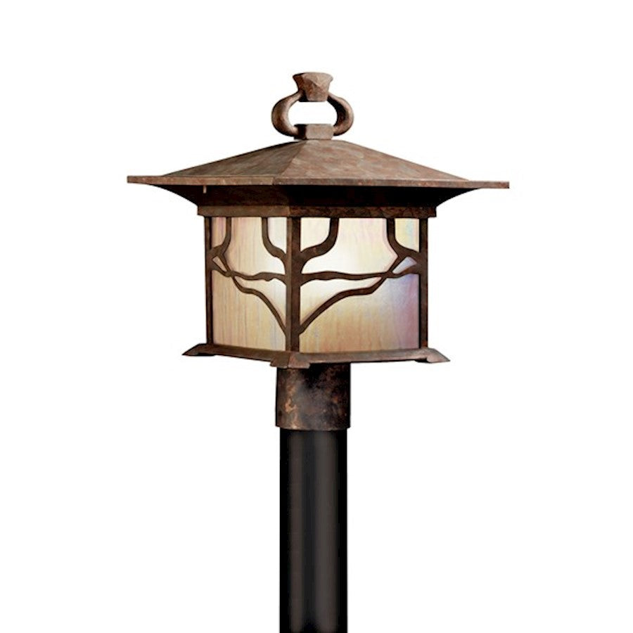 Kichler Morris 1 Light Outdoor Post Light, Distressed Copper - 9920DCO