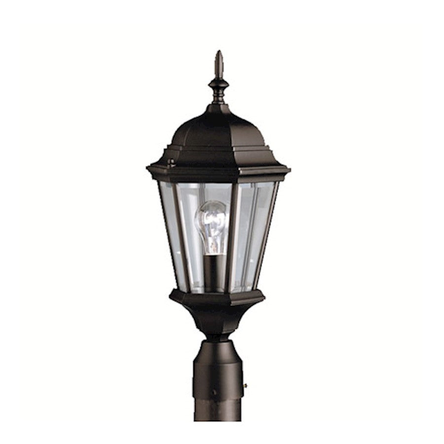 Kichler Madison 1 Light Outdoor Post Light, Black - 9956BK