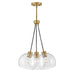 Lark Rumi 3 Light Pendant Cluster, Lacquered Brass/Clear Seedy - 83013LCB