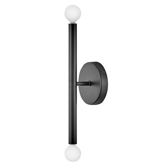 Lark Millie 2 Light Tall Wall Sconce, Black - 83192BK