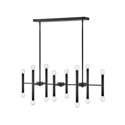 Lark Millie 16 Light Linear Chandelier Linear, Black - 83196BK