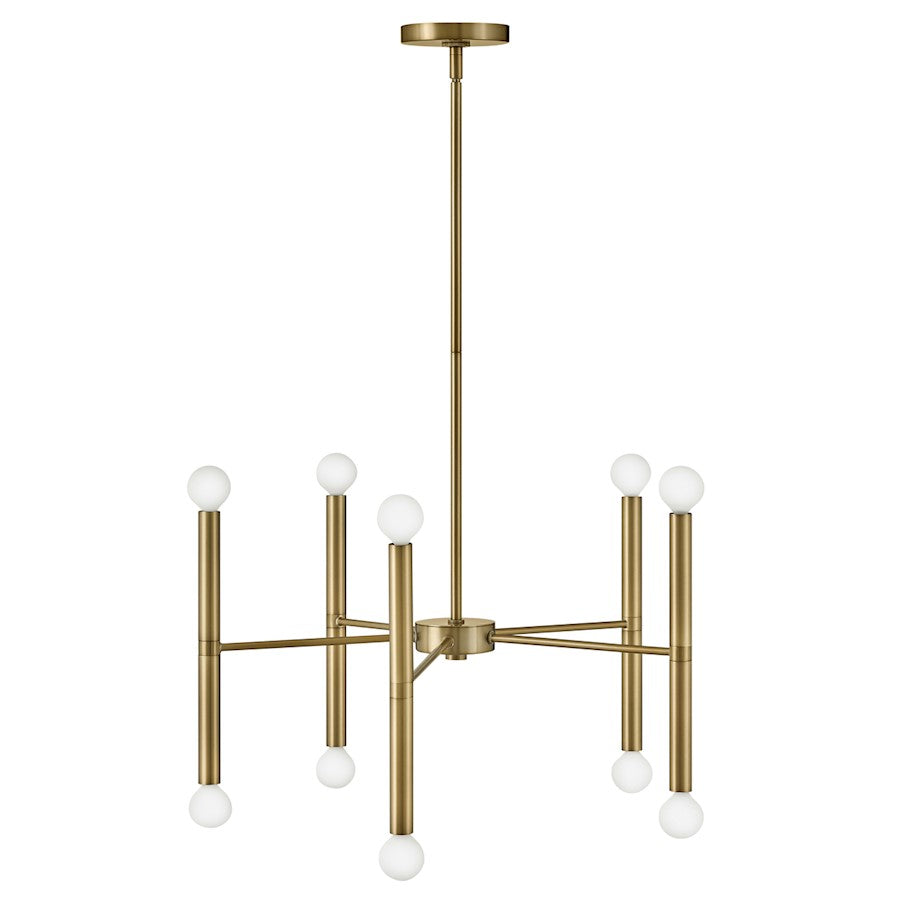 Lark Millie 2 Light Medium Multi Tier Chandelier, Lacquered Brass - 83198LCB