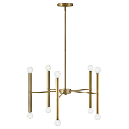 Lark Millie 2 Light Medium Multi Tier Chandelier, Lacquered Brass - 83198LCB