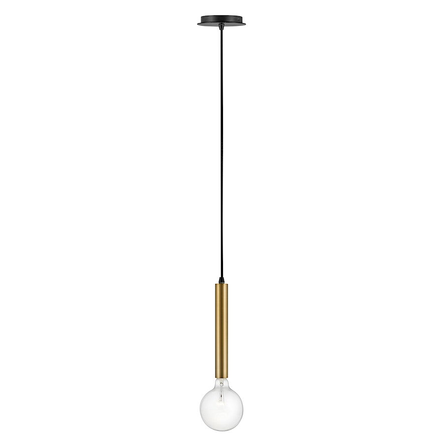 1 Light Pendant, Lacquered Brass