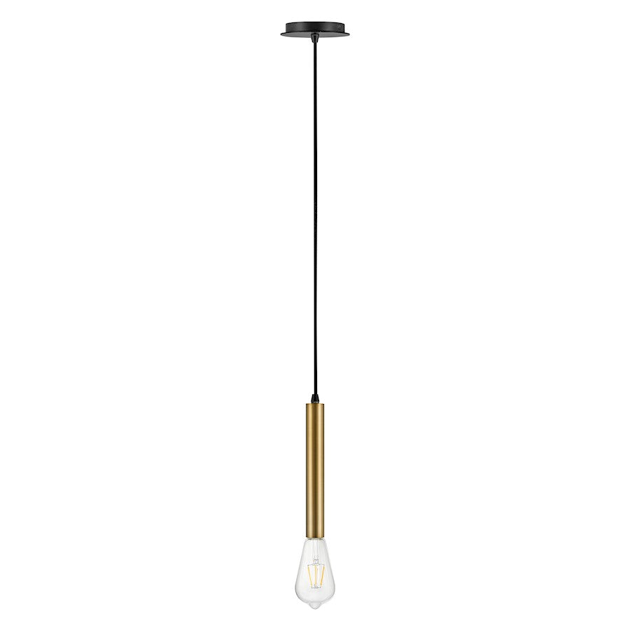 1 Light Pendant, Lacquered Brass