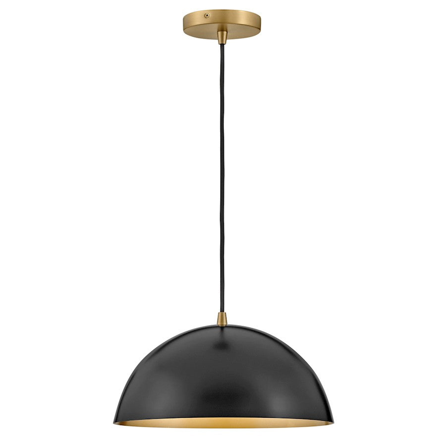 Lark Lou 1 Light Pendant Single, Black - 83307BK