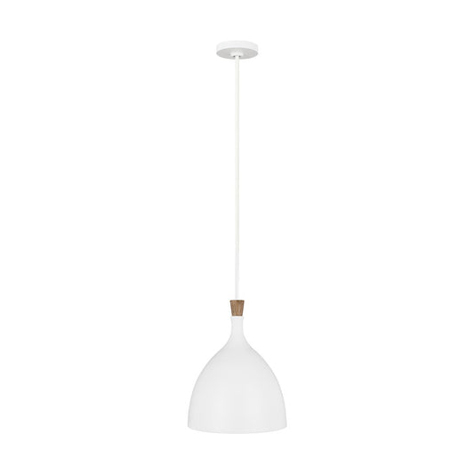 Ellen Darwin 1 Light 15" Pendant, Matte White/Matte White - EP1071MWT