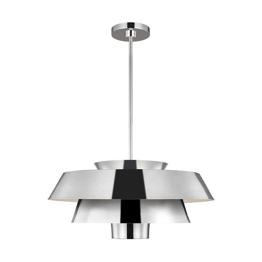 Ellen Brisbin 1 Light Pendant, Polished Nickel/Polished Nickel - EP1081PN