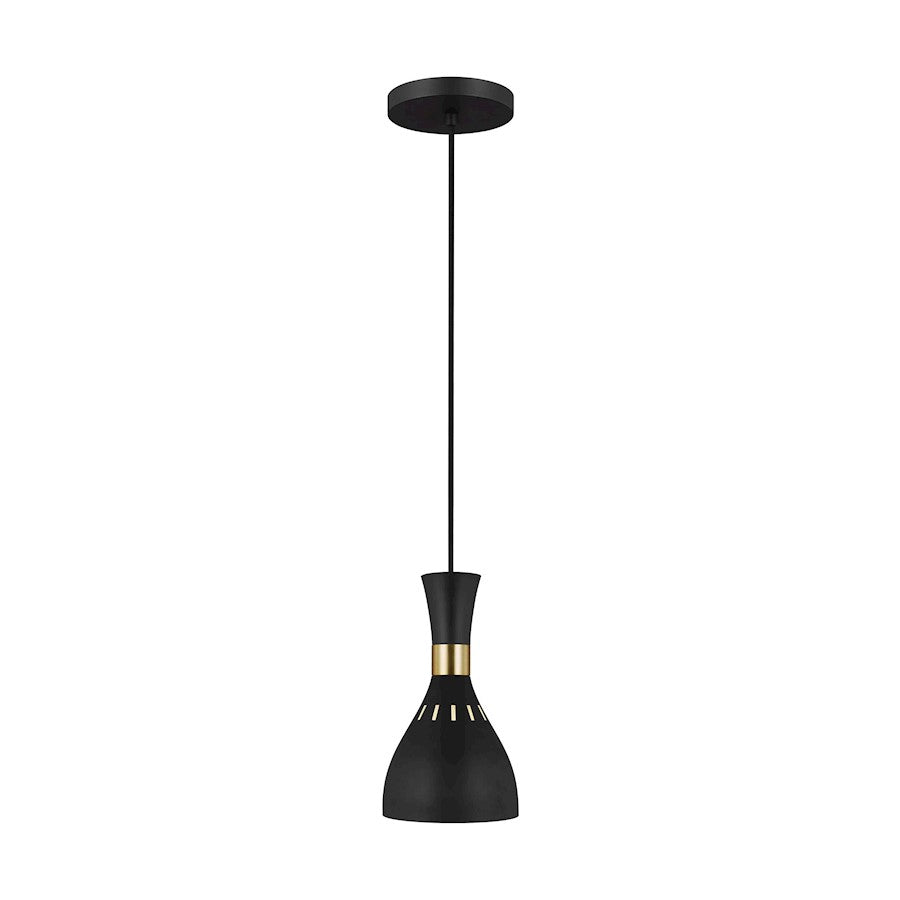 1 Light Mini Pendant, BK