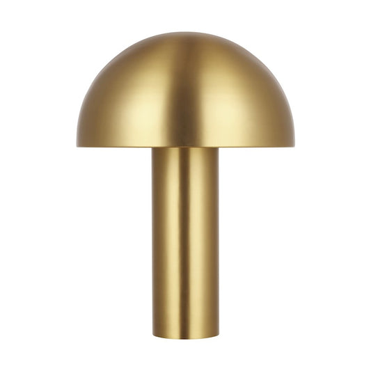 Ellen Cotra 1 Light Table Lamp, Burnished Brass/Matte White - ET1322BBS1