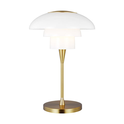 Ellen Rossie 1 Light Table Lamp, Burnished Brass/Milk White - ET1381BBS1