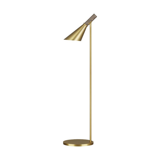 Ellen Wells 1 Light Floor Lamp, Burnished Brass/Burnished Brass - ET1451BBS1