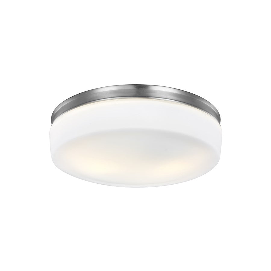 Visual Comfort Studio Issen 2 Light Flushmount, Chrome