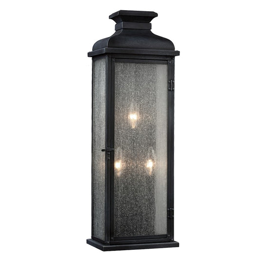 Visual Comfort Studio Pediment 3 Light Outdoor Sconce, DWZ- OL11104DWZ