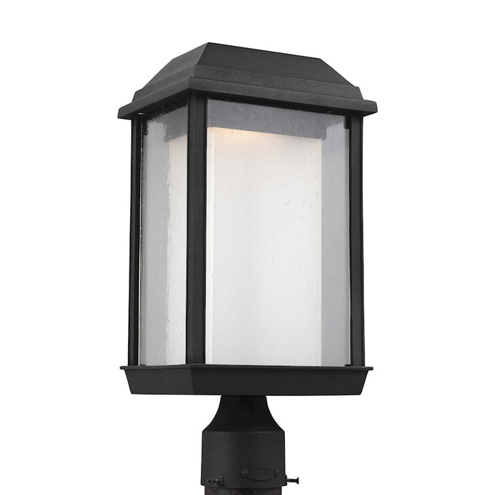 Murray Feiss McHenry 1-Light Outdoor Post Lantern, Black/Glass - OL12807TXB-L1