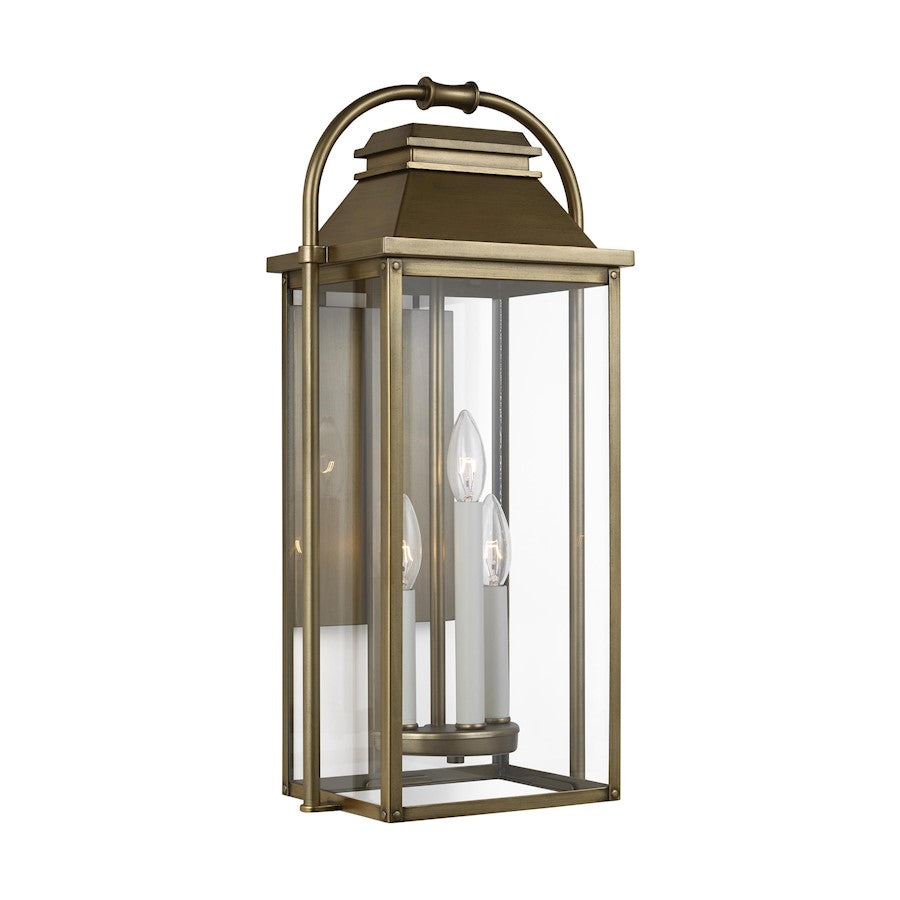 Visual Comfort Studio Wellsworth 3-Lt Medium Out Wall Lantern, BR