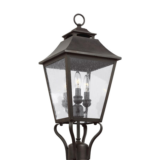 Visual Comfort Studio Galena 3 Light Post/Pier Lantern, Sable