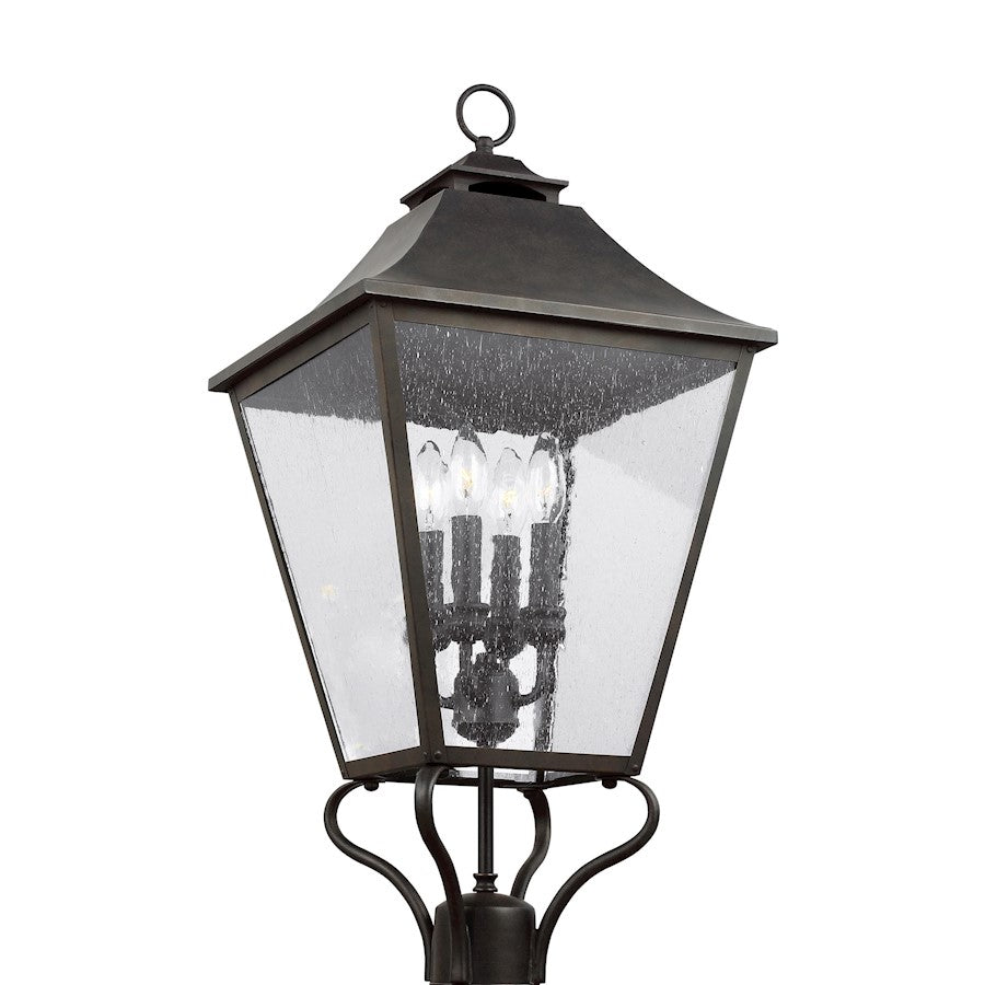 Visual Comfort Studio Galena 4 Light Post/Pier Lantern, Sable