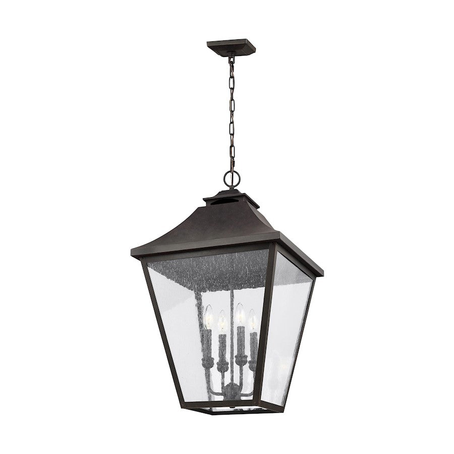 Visual Comfort Studio Galena 4 Light Small Hanging Lantern, Sable