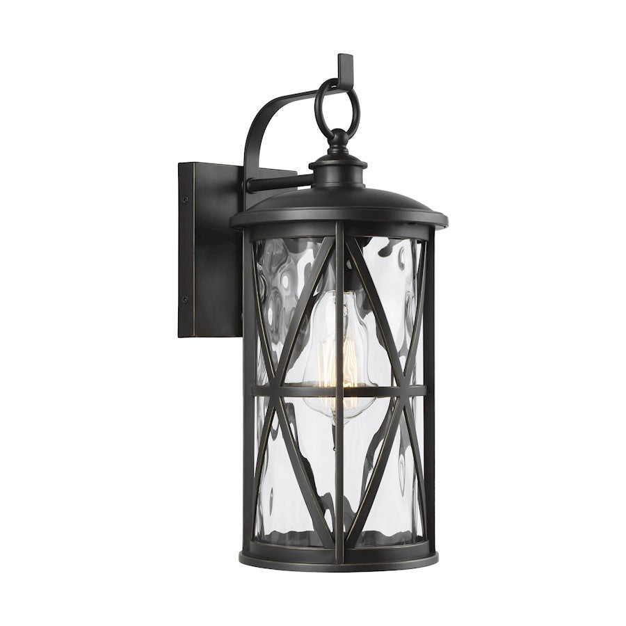 Feiss Millbrooke 15.5" Outdoor Wall Lantern, Bronze/Water - OL15201ANBZ