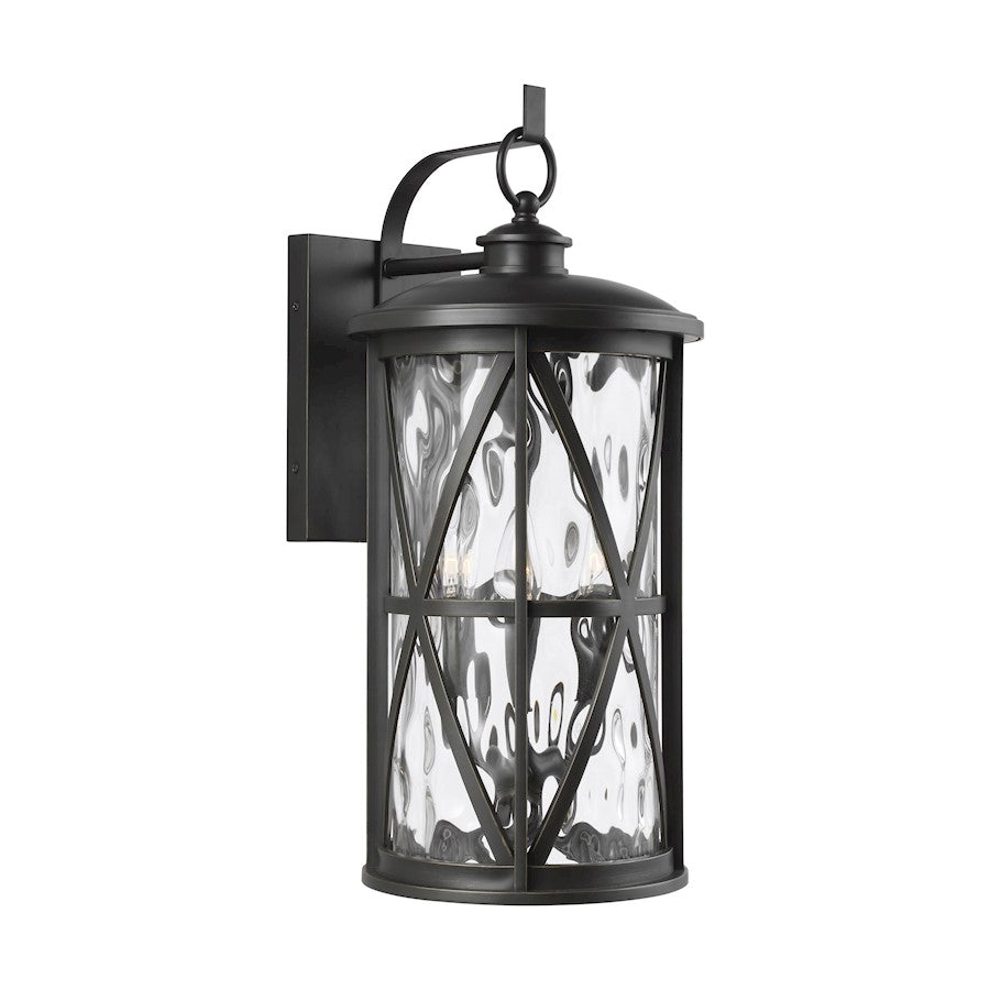 Feiss Millbrooke 3-Light Outdoor Wall Lantern, Bronze/Water - OL15203ANBZ