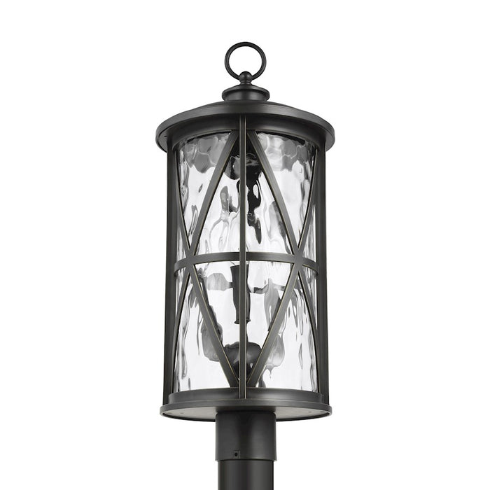 Murray Feiss Millbrooke 3-Light Outdoor Post Lantern, Bronze/Water - OL15207ANBZ