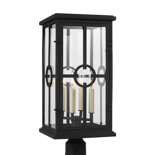 Feiss Belleville 4-Light Outdoor Post Lantern, Black - OL15307TXB