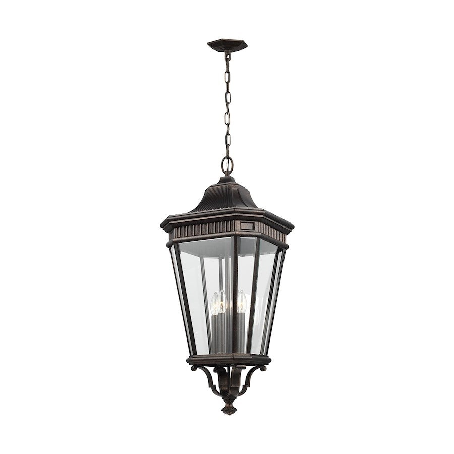 Generation Lighting Cotswold Lane 4 LT Hanging Lantern, Grecian BZ