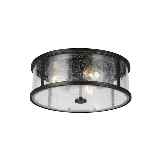 Generation Lighting Dakota 3 Light Flush Mount, Espresso