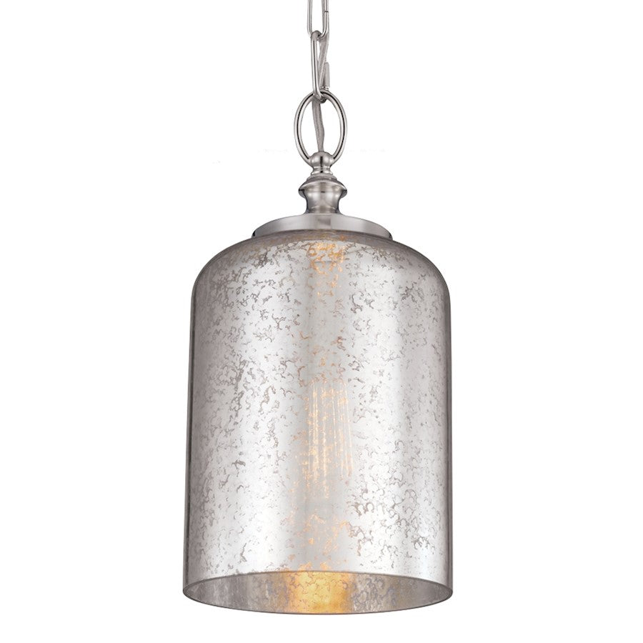 1 Light Hounslow Mini Pendant, Polished Nickel