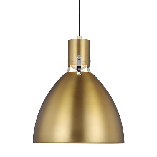 1 Light Small L-Pendant, Satin Nickel