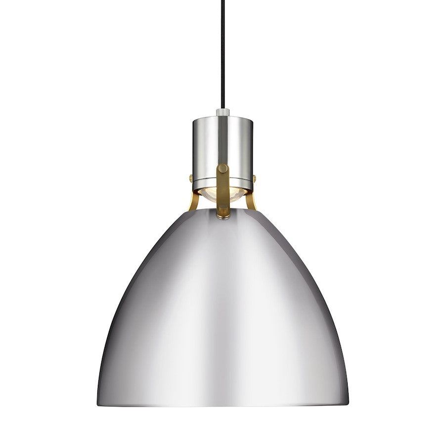 1 Light Small L-Pendant, Satin Nickel