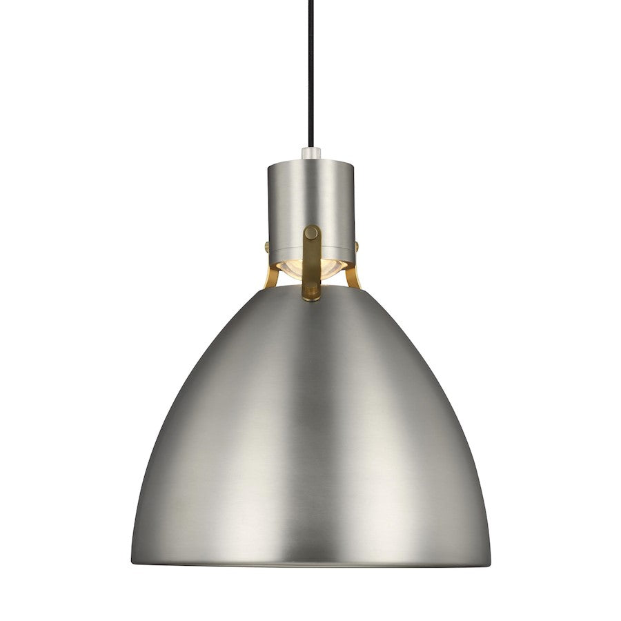 1 Light Small L-Pendant, Satin Nickel