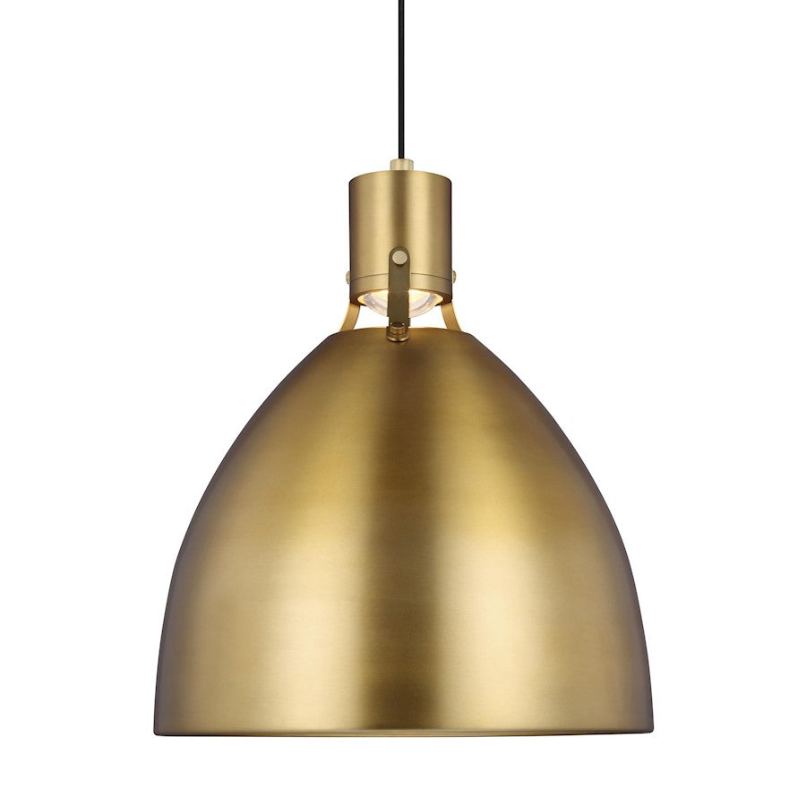 1 Light Small L-Pendant, Satin Nickel