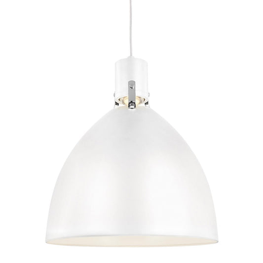 Feiss Brynne 1-Light Large LED Pendant, Flat Whitechrome - P1443FWH-L1