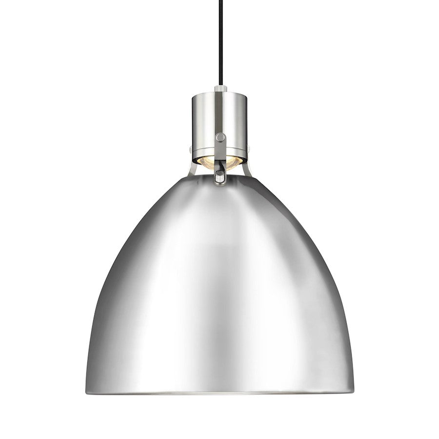 1 Light Small L-Pendant, Satin Nickel