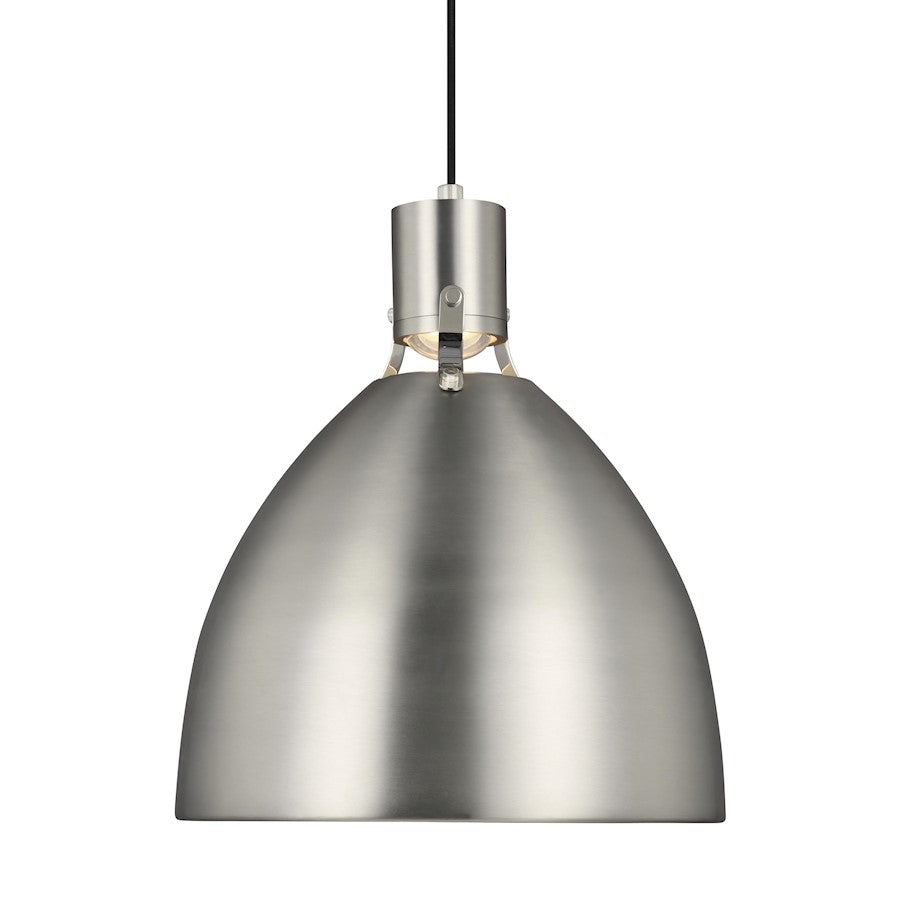 1 Light Small L-Pendant, Satin Nickel