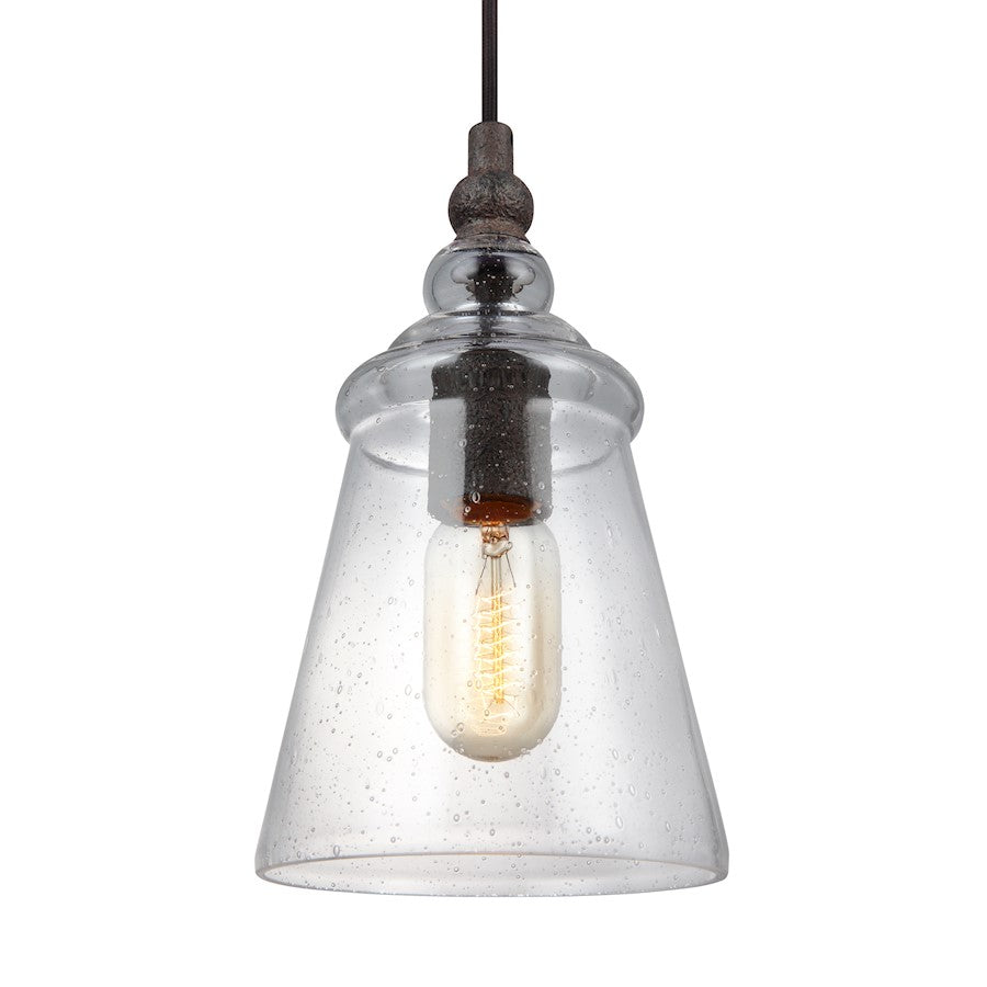 1 Light Mini Pendant, Dark Weathered Iron