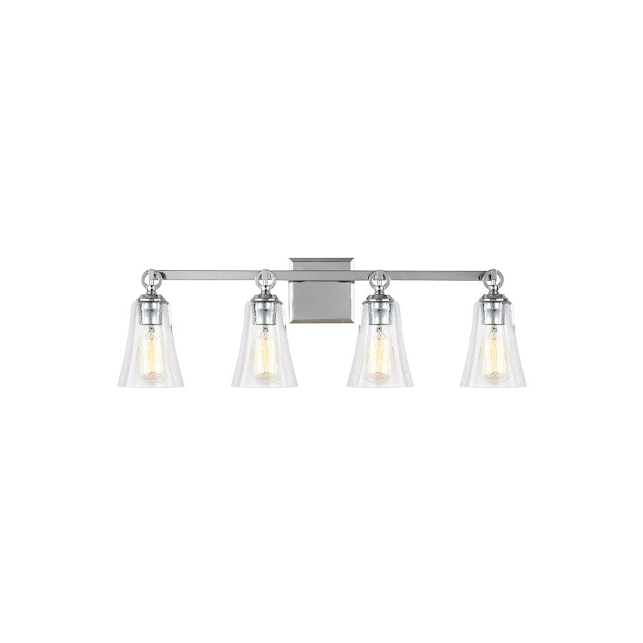 Monterro 4 Light Bathroom Vanity Light, Satin Nickel