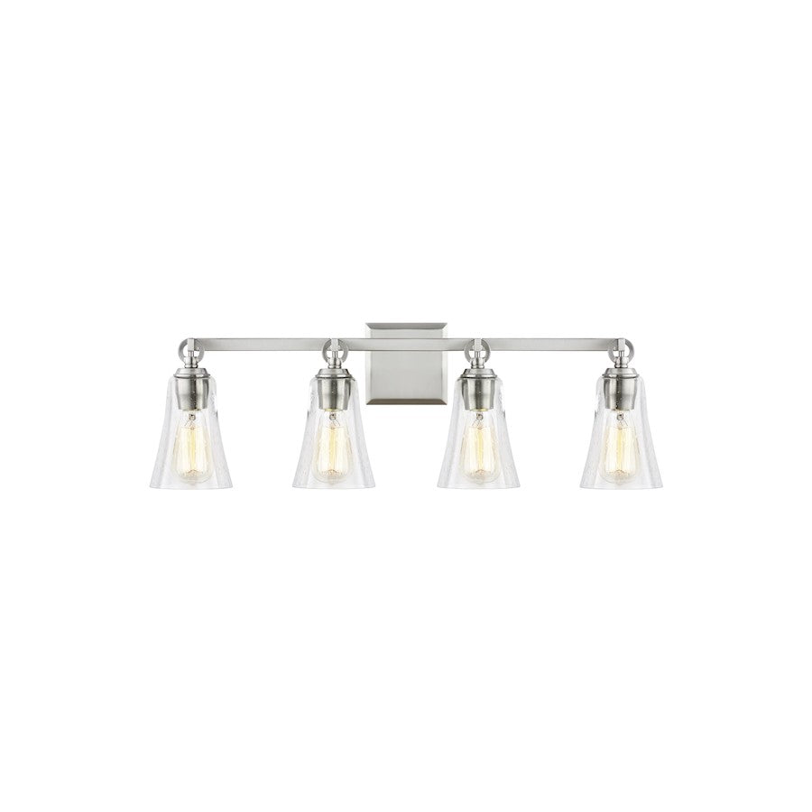 Monterro 4 Light Bathroom Vanity Light, Satin Nickel